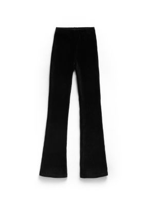 velvet rib flare pants