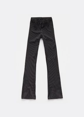 striped flare leggings